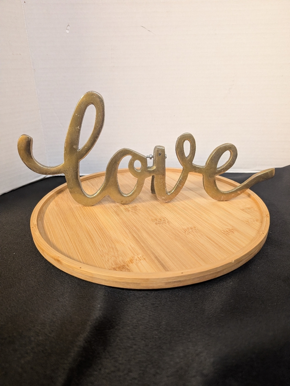 Vintage Retro Brass Love Word Art Object Decorative Display Home Decor Accent